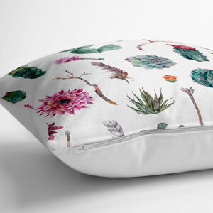 Povlak na polštář s příměsí bavlny Minimalist Cushion Covers Succulent, 70 x 70 cm