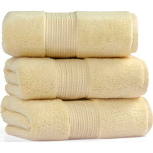 Sada 3 žlutých bavlněných ručníků Foutastic Chicago, 50 x 90 cm