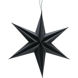 Černá vánoční papírová závěsná dekorace ve tvaru hvězdy Boltze Kassia, ø 30 cm