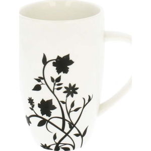 Bílý porcelánový hrnek s motivem popínavé květiny Duo Gift, 270 ml