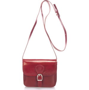 Červená kožená kabelka Lisa Minardi Sobralia