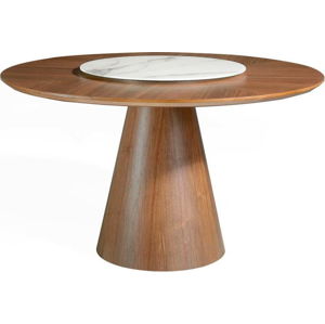 Kulatý jídelní stůl z masivního jasanového dřeva Ángel Cerdá Swivel