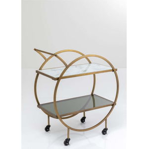 Kovový odkládací stolek na kolečkách Kare Design Loft, výška 85 cm