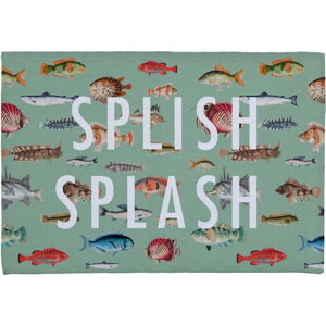 Zelená koupelnová podložka s příměsí bavlny Really Nice Things Splish Splash, 40 x 60 cm