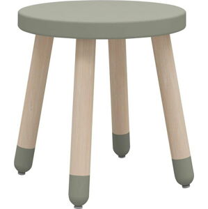 Šedozelená dětská stolička Flexa Dots, ø 30 cm