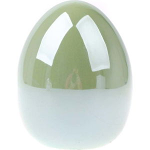 Zelená keramická dekorace Dakls Easter Egg, výška 10,3 cm