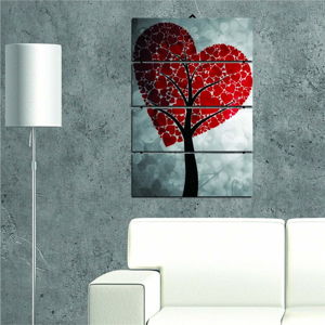 Vícedílný obraz Heart Tree, 34 x 55 cm