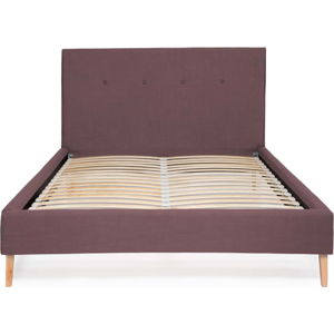 Fialová postel Vivonita Kent Linen, 200 x 160 cm