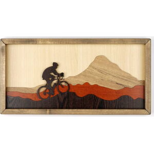Dřevěný obraz Kate Louise Biker, 50 x 25 cm