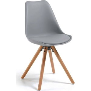 Šedá židle s bukovými nohami Bonami Essentials Lumos