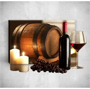 Nástěnný 3D obraz Mosticx Wine Barrel, 40 x 60 cm