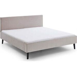 Béžová čalouněná dvoulůžková postel 180x200 cm Leira – Meise Möbel