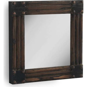 Hnědé nástěnné zrcadlo Geese, 57 x 57 cm