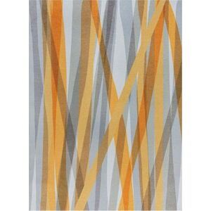 Oranžovo-šedý dvouvrstvý koberec Flair Rugs MATCH Isabella, 170 x 240 cm