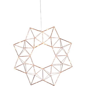 Měděná světelná LED dekorace Star Trading Edge, ø 30 cm