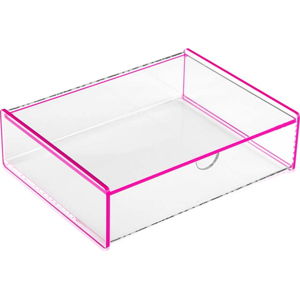Růžový úložný box Versa Ariel, 17,1 x 13 x 4,8 cm