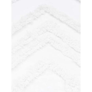 Bílý bavlněný pléd Westwing Collection Faye, 240 x 260 cm
