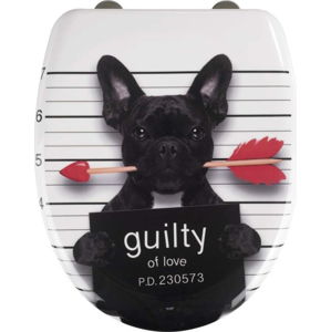 Záchodové prkénko s automatickým zavíráním 37,5 x 41,5 cm Guilty Dog – Wenko