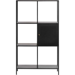 Černá kovová knihovna 80x138 cm Malibu – Unique Furniture