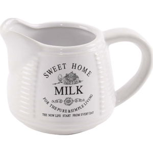 Bílá keramická mléčenka Orion Sweet Home, 250 ml