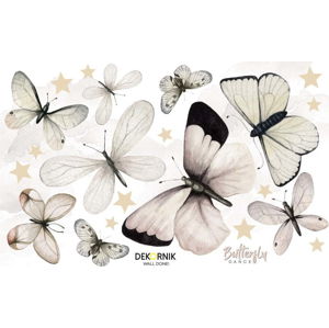 Sada nástěnných samolepek ve tvaru motýlů Dekornik, 80 x 50 cm