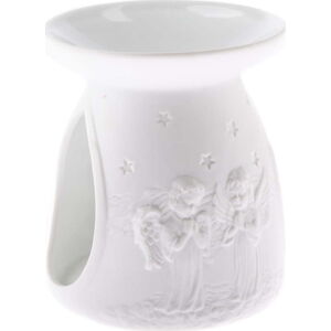 Bílá porcelánová aromalampa Dakls, výška 12,2 cm