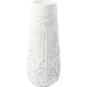 Bílá váza Kare Design Jungle White, výška 83 cm