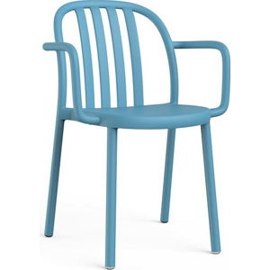 Sada 2 modrých zahradních židlí s područkami Resol Sue