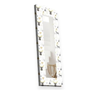 Nástěnné zrcadlo s dřevěným rámem 40x120 cm – Wallity