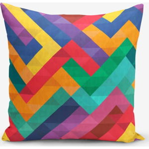 Povlak na polštář s příměsí bavlny Minimalist Cushion Covers Colorful Geometric Desen, 45 x 45 cm