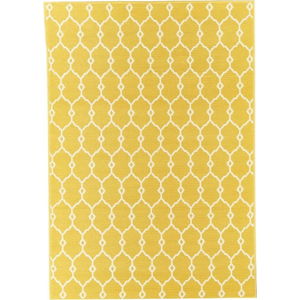 Žlutý venkovní koberec Floorita Trellis, 160 x 230 cm
