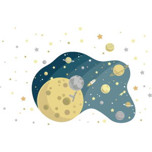 Dětská nástěnná samolepka Ambiance The Starry Galaxy, 90 x 60 cm