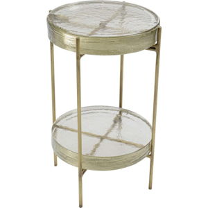 Odkládací stolek ve zlaté barvě Kare Design Ice Double, ø 30 cm