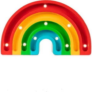 Barevná stolní lampa z borovicového dřeva Little Lights Rainbow, šířka 20 cm