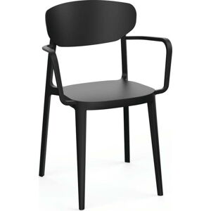 Černá plastová zahradní židle Mare – Rojaplast
