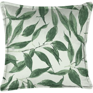 Zelený dekorativní polštář Velvet Atelier Sage Leaf, 45 x 45 cm