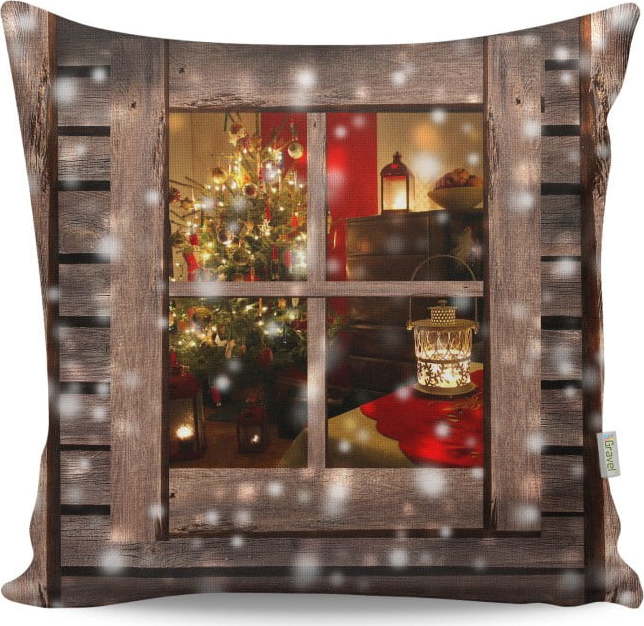 Polštář Christmas Window, 43x43 cm