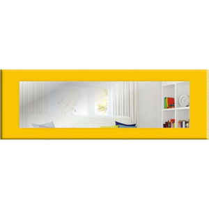 Nástěnné zrcadlo se žlutým rámem Oyo Concept Eve, 120 x 40 cm