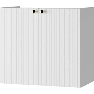 Bílá nízká závěsná skříňka pod umyvadlo 61,5x55,5 cm Asti – STOLKAR