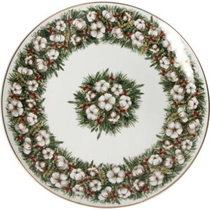 Porcelánový talíř s vánočním motivem Brandani Piatto Portata Batuffoli, ⌀ 30,5 cm