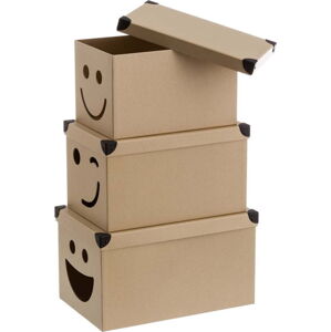 Kartonové dětské úložné boxy v sadě 10 ks Smile – Casa Selección