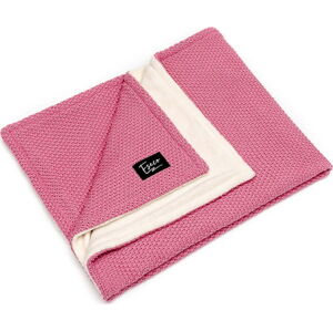 Růžová dětská pletená deka ESECO Winter, 80 x 100 cm