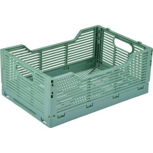 Světle zelený plastový úložný box 40x30x17 cm – Homéa
