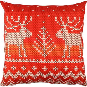 Polštář s jeleny Christmas Knitting