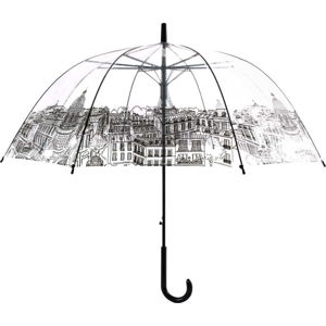 Transparentní holový deštník Ambiance Paris, ⌀ 90 cm