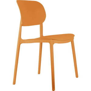 Okrově žluté plastové jídelní židle v sadě 4 ks Cheer – Leitmotiv