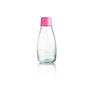 Fuchsiová skleněná lahev ReTap, 300 ml