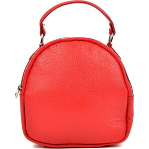 Červený kožený batoh Isabella Rhea, 19 x 10 cm