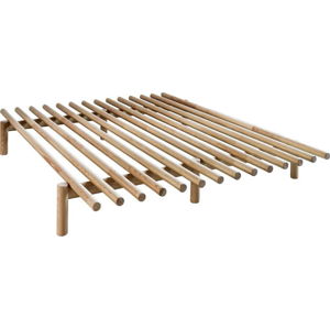 Dvoulůžková postel z borovicového dřeva Karup Design Pace Natural, 140 x 200  cm