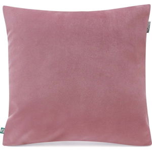 Růžový povlak na polštář se sametovým povrchem na Mumla Velvet, 45 x 45 cm